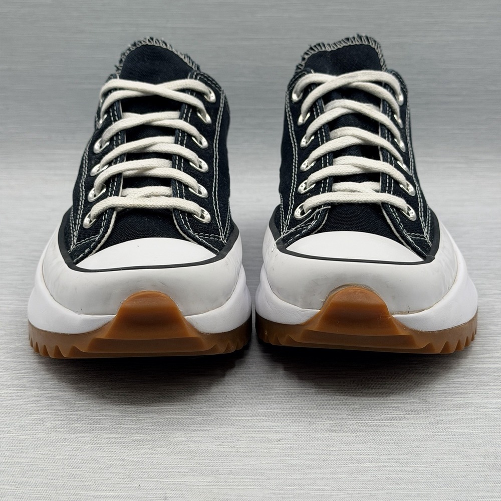 Converse Run Star Hike Women's 9 Black White Platform Low Top Sneakers Chucks - Picture 7 of 11